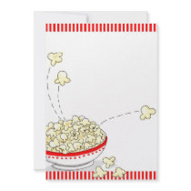 Popcorn Invitation by RetroWhimsyDesigns Popcorn Invitation