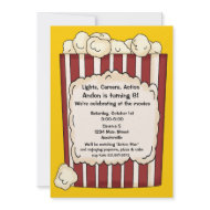 Popcorn Invitation invitation