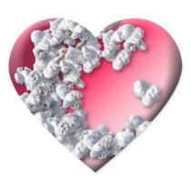 Popcorn Lover Collection Heart Sticker