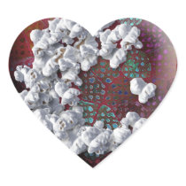 Popcorn Lover Collection Heart Sticker