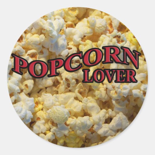 Popcorn Lover Gifts and Apparel Classic Round Sticker Zazzle