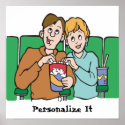 Popcorn Lovers Poster print