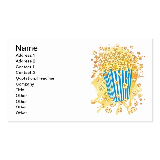 POPCORN_PARTY BUSINESS CARD (front side)