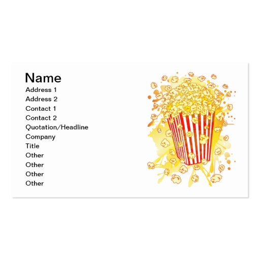 POPCORN_PARTY BUSINESS CARDS