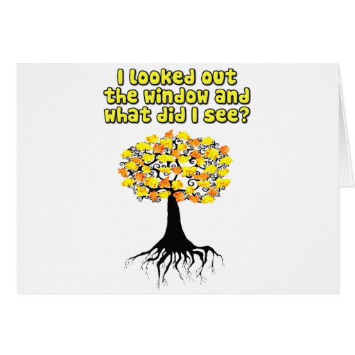 Popcorn Popping On The Apricot Tree Card Zazzle