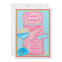 Popcorn Slumber Party Invitations