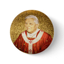Pope Benedict XVI mosaic Button