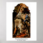 Pope Clement,Pray To Trinity By Giovanni Tiepolo Poster