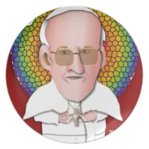 Pope Francis plates
