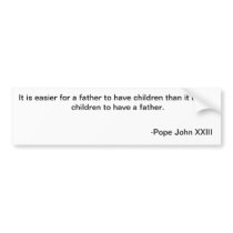 Pope John Bumper Sticker