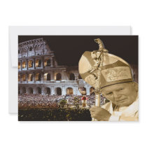 Pope John Paul II Blessing Notecards Personalized Announcements