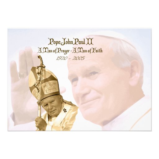 Pope John Paul II Collage Notecards Invite