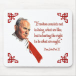 Pope John Paul II Freedom Mousepad