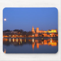 Pope's Palace in Avignon and the Rhone river at Mousepads