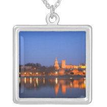 Pope's Palace in Avignon and the Rhone river at Custom Jewelry