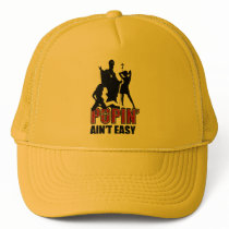 Popin' Ain't Easy (in Black & Cardinal) hats