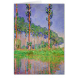 Poplar Trees Impressionism by Claude Monet Card