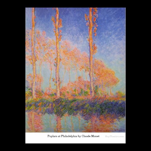 Poplars at Philadelphia by Claude Monet Posters