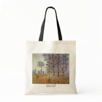 Poplars In Sunlight By Claude Monet Canvas Bags