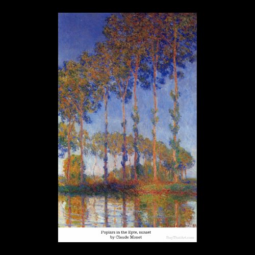 Poplars in the Epte, sunset by Claude Monet Print