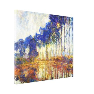 Poplars on the Banks of the River Epte Monet Gallery Wrapped Canvas