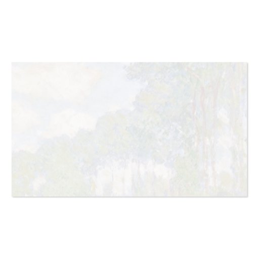 Poplars On The Epte By Claude Monet Business Card (back side)