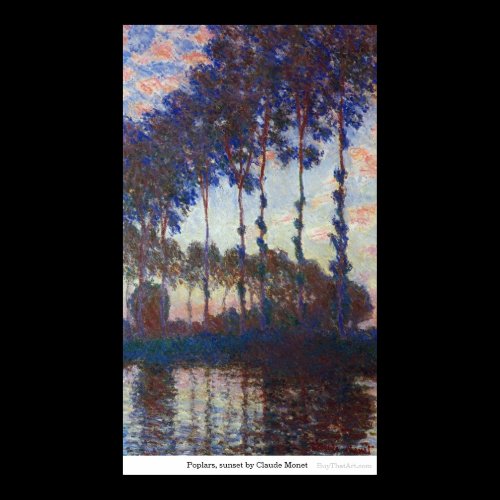Poplars, sunset by Claude Monet Posters