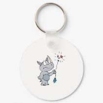 popped balloon sad rhino keychains