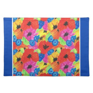 Poppies and Cornflowers Cloth Placemats