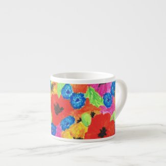 Poppies and Cornflowers Espresso Mug