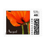 Poppies August Birthday Flower Stamp