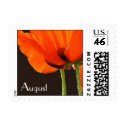 Poppies August Birthday Flower Stamp by ArtByLindaLou Poppies August Birthday Flower Stamp
