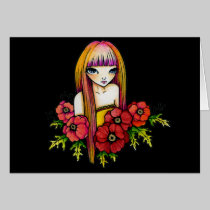 Poppies - blank card cards