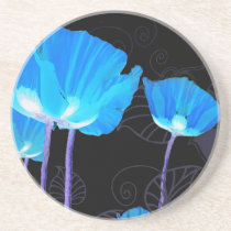 Poppies Blue Deco coasters
