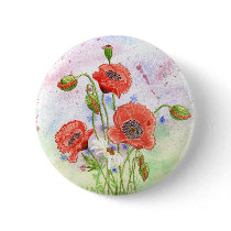 'Poppies' Button by picklelillysdad 'Poppies' Button
