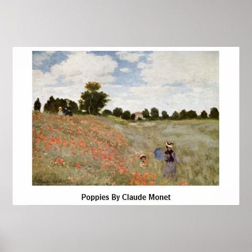 Poppies By Claude Monet Poster