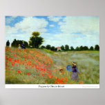 Poppies by Claude Monet Posters