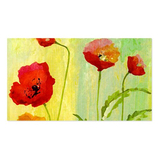 Poppies - Customized Business Card (back side)