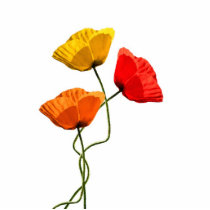 Poppies design photo sculptures