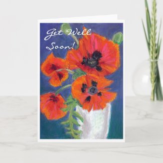 'Poppies' Get Well Card card
