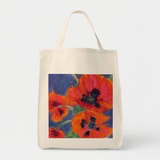 Poppies Grocery Tote Bag bag