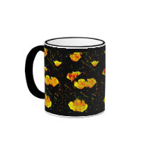 Poppies in a Row Mugs
