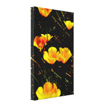 Poppies in a Row Wrapped Canvas