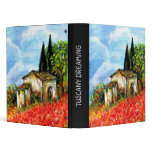 POPPIES IN TUSCANY VINYL BINDER