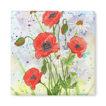 'Poppies' Magnet