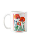 Poppies Mug, Poppy Coffee Mug, Poppies