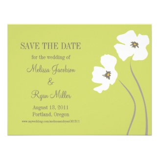 Poppies Save the Date Custom Announcement