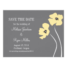 Poppies Save the Date Custom Announcement