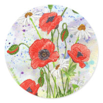'Poppies' Sticker by picklelillysdad 'Poppies' Sticker