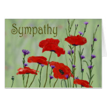 Poppies Sympathy Greeting Cards